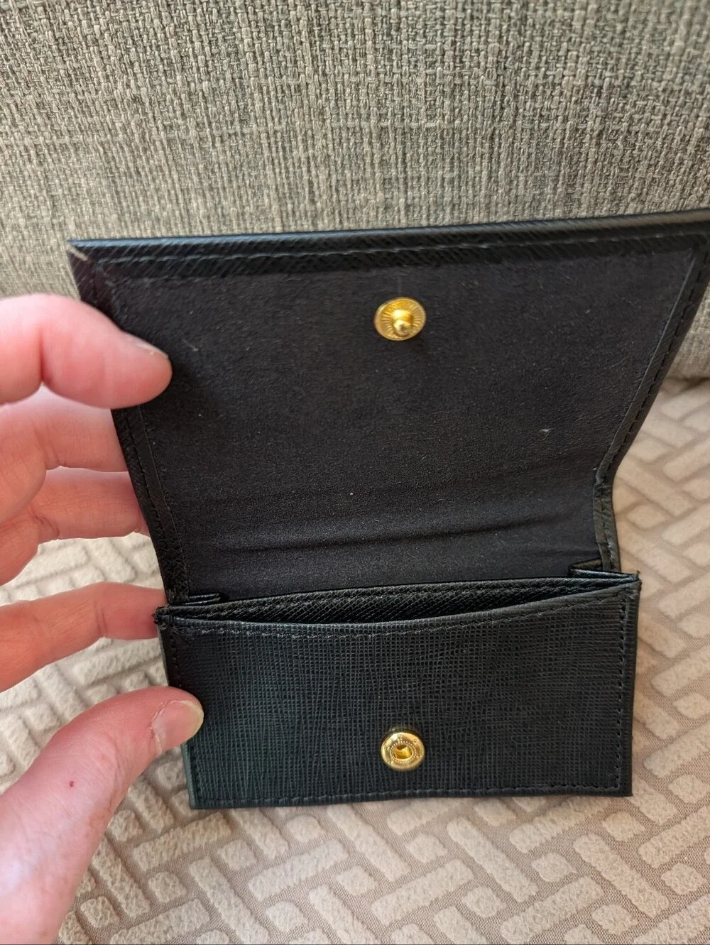 CREED Black Saffiano Leather Wallet NWOT - Picture 4 of 6